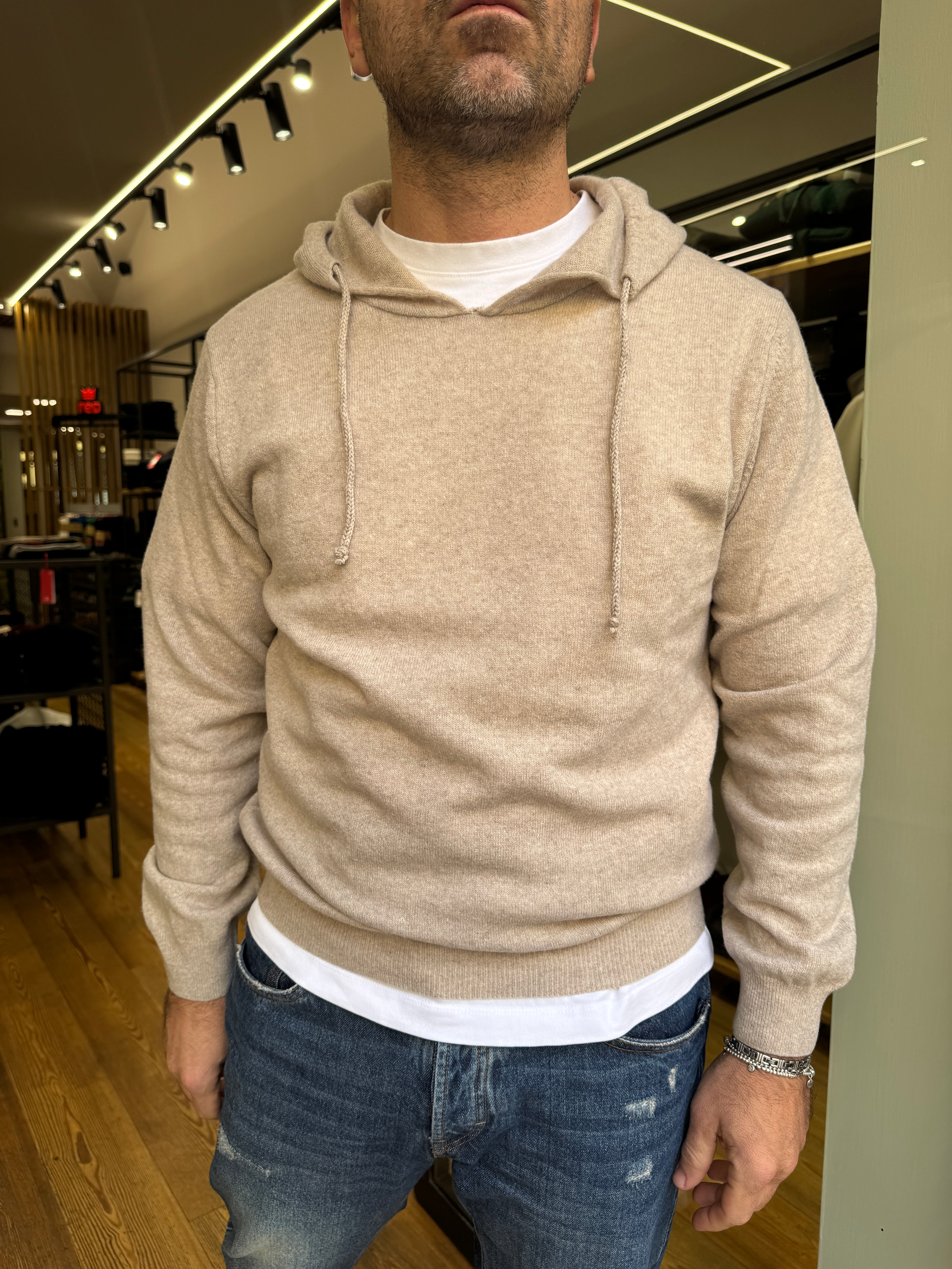 Officine Borboniche: Maglia con cappuccio